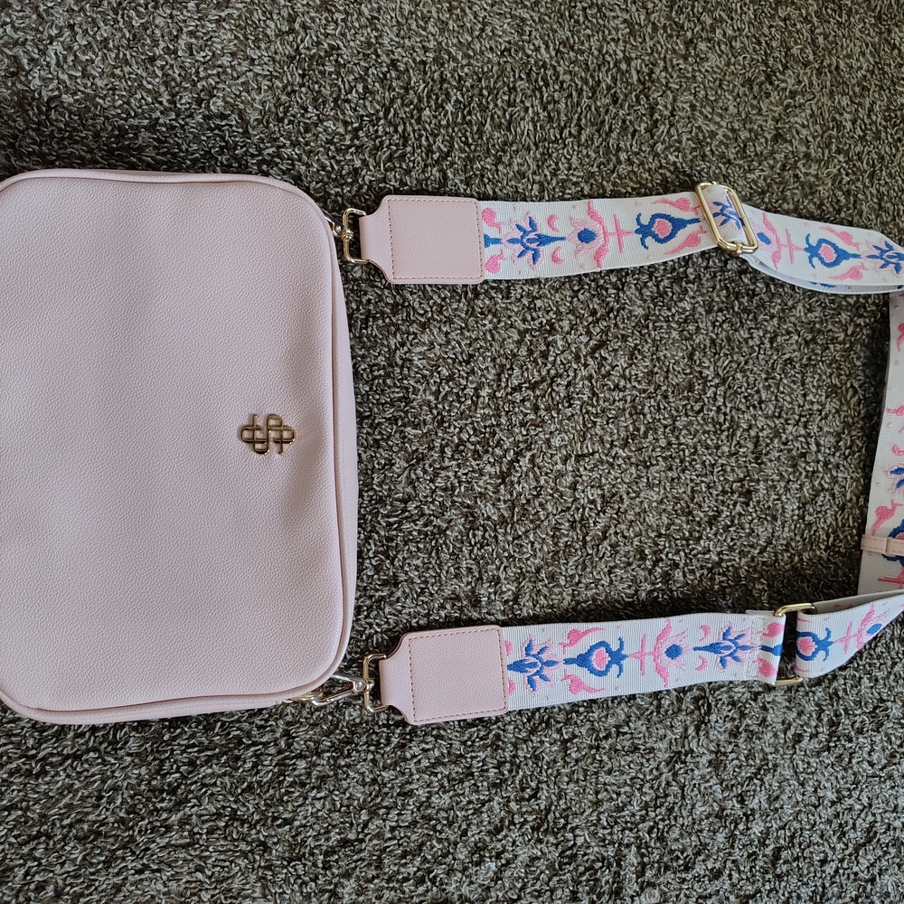 Henley Crossbody Bag with Embroidered Strap